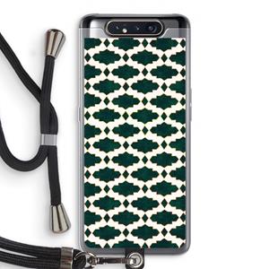 CaseCompany Moroccan tiles: Samsung Galaxy A80 Transparant Hoesje met koord