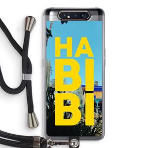 CaseCompany Habibi Majorelle : Samsung Galaxy A80 Transparant Hoesje met koord