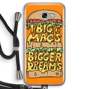CaseCompany Big Macs Bigger Dreams: Samsung Galaxy A5 (2017) Transparant Hoesje met koord