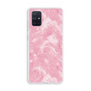 CaseCompany Abstract Painting Pink: Galaxy A71 Transparant Hoesje