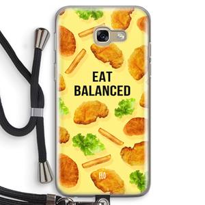 CaseCompany Eat Balanced: Samsung Galaxy A5 (2017) Transparant Hoesje met koord