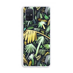 CaseCompany Tropical Palms Dark: Galaxy A71 Transparant Hoesje
