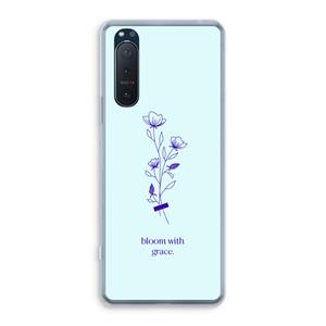 CaseCompany Bloom with grace: Sony Xperia 5 II Transparant Hoesje