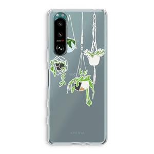 CaseCompany Hang In There: Sony Xperia 5 III Transparant Hoesje
