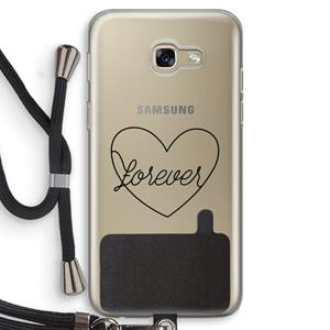 CaseCompany Forever heart black: Samsung Galaxy A5 (2017) Transparant Hoesje met koord