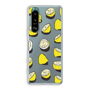 CaseCompany When Life Gives You Lemons...: Sony Xperia 5 III Transparant Hoesje