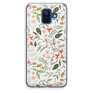CaseCompany Sweet little flowers: Samsung Galaxy A6 (2018) Transparant Hoesje