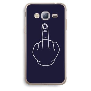 CaseCompany F**k U: Samsung Galaxy J3 (2016) Transparant Hoesje