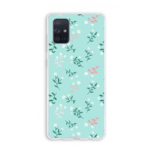 CaseCompany Small white flowers: Galaxy A71 Transparant Hoesje