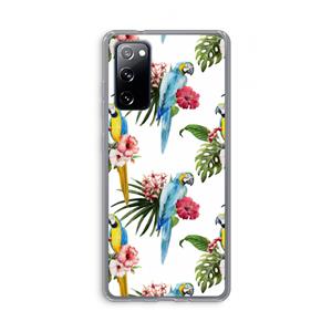 CaseCompany Kleurrijke papegaaien: Samsung Galaxy S20 FE / S20 FE 5G Transparant Hoesje