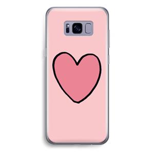 CaseCompany Hartje: Samsung Galaxy S8 Plus Transparant Hoesje