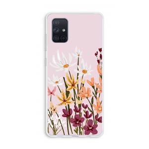 CaseCompany Painted wildflowers: Galaxy A71 Transparant Hoesje