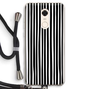 CaseCompany Stripes: Xiaomi Redmi 5 Transparant Hoesje met koord