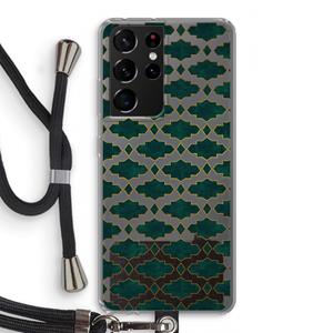 CaseCompany Moroccan tiles: Samsung Galaxy S21 Ultra Transparant Hoesje met koord