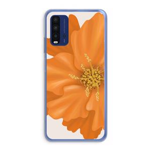 CaseCompany Orange Ellila flower: Xiaomi Redmi 9T Transparant Hoesje