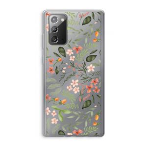 CaseCompany Sweet little flowers: Samsung Galaxy Note 20 / Note 20 5G Transparant Hoesje