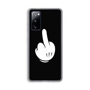 CaseCompany Middle finger black: Samsung Galaxy S20 FE / S20 FE 5G Transparant Hoesje