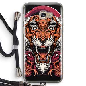 CaseCompany Tiger and Rattlesnakes: Samsung Galaxy A5 (2017) Transparant Hoesje met koord