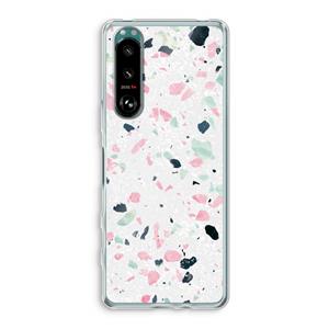 CaseCompany Terrazzo N°3: Sony Xperia 5 III Transparant Hoesje