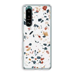 CaseCompany Terrazzo N°4: Sony Xperia 5 III Transparant Hoesje