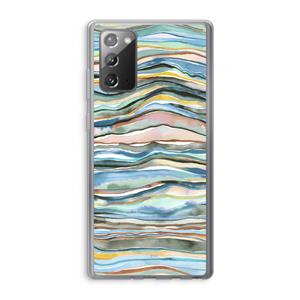 CaseCompany Watercolor Agate: Samsung Galaxy Note 20 / Note 20 5G Transparant Hoesje