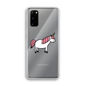 CaseCompany Eenhoorn: Samsung Galaxy S20 Transparant Hoesje