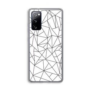 CaseCompany Geometrische lijnen zwart: Samsung Galaxy S20 FE / S20 FE 5G Transparant Hoesje