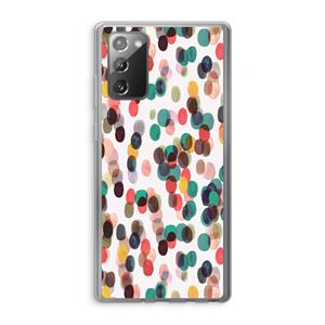 CaseCompany Tropical Dots: Samsung Galaxy Note 20 / Note 20 5G Transparant Hoesje