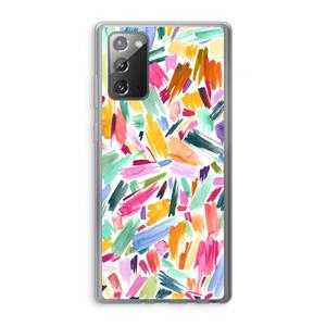 CaseCompany Watercolor Brushstrokes: Samsung Galaxy Note 20 / Note 20 5G Transparant Hoesje