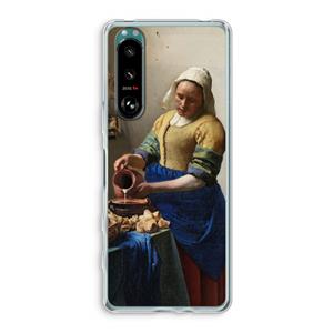 CaseCompany The Milkmaid: Sony Xperia 5 III Transparant Hoesje