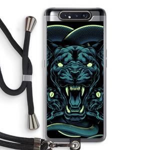 CaseCompany Cougar and Vipers: Samsung Galaxy A80 Transparant Hoesje met koord