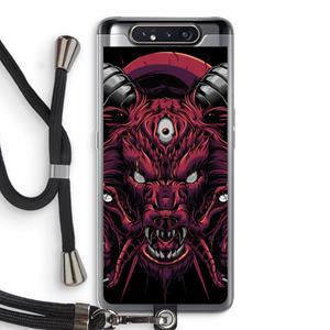CaseCompany Hell Hound and Serpents: Samsung Galaxy A80 Transparant Hoesje met koord