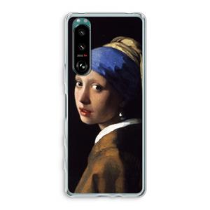 CaseCompany The Pearl Earring: Sony Xperia 5 III Transparant Hoesje