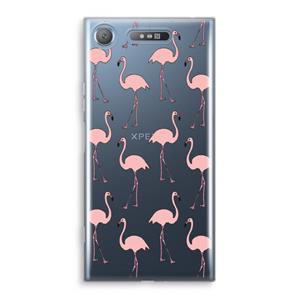 CaseCompany Anything Flamingoes: Sony Xperia XZ1 Transparant Hoesje