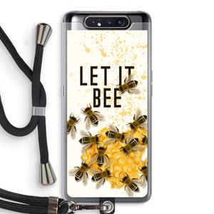 CaseCompany Let it bee: Samsung Galaxy A80 Transparant Hoesje met koord