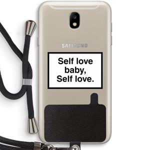 CaseCompany Self love: Samsung Galaxy J7 (2017) Transparant Hoesje met koord