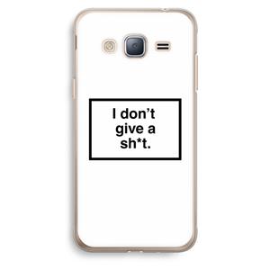 CaseCompany Don't give a shit: Samsung Galaxy J3 (2016) Transparant Hoesje