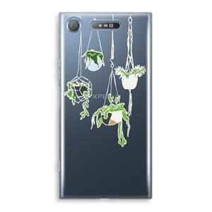 CaseCompany Hang In There: Sony Xperia XZ1 Transparant Hoesje