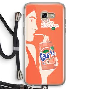 CaseCompany Peach please!: Samsung Galaxy A5 (2017) Transparant Hoesje met koord
