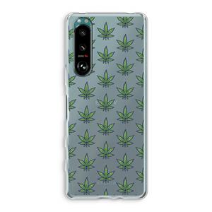 CaseCompany Weed: Sony Xperia 5 III Transparant Hoesje