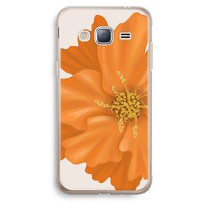CaseCompany Orange Ellila flower: Samsung Galaxy J3 (2016) Transparant Hoesje