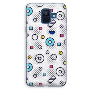 CaseCompany 8-bit N°9: Samsung Galaxy A6 (2018) Transparant Hoesje