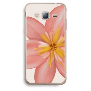 CaseCompany Pink Ellila Flower: Samsung Galaxy J3 (2016) Transparant Hoesje