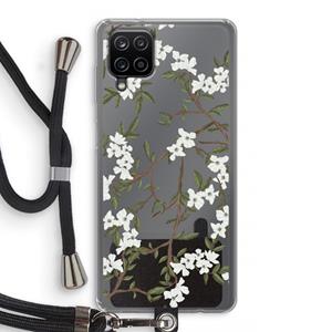 CaseCompany Blossoming spring: Samsung Galaxy A12 Transparant Hoesje met koord