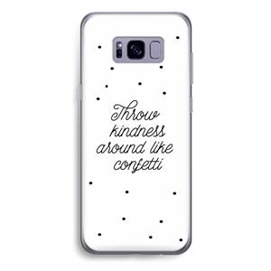 CaseCompany Confetti: Samsung Galaxy S8 Plus Transparant Hoesje