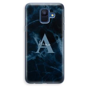 CaseCompany Midnight Marble: Samsung Galaxy A6 (2018) Transparant Hoesje
