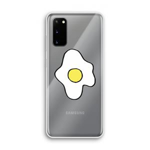 CaseCompany Spiegelei: Samsung Galaxy S20 Transparant Hoesje
