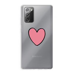 CaseCompany Hartje: Samsung Galaxy Note 20 / Note 20 5G Transparant Hoesje