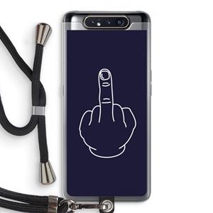 CaseCompany F**k U: Samsung Galaxy A80 Transparant Hoesje met koord