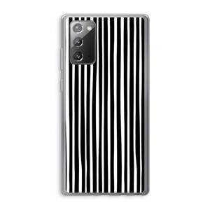 CaseCompany Stripes: Samsung Galaxy Note 20 / Note 20 5G Transparant Hoesje